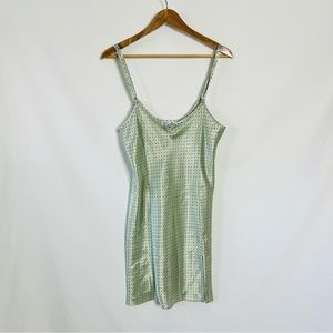 Y2K Light Green Polka Dot Slip Dress by Morgan Taylor Intimates